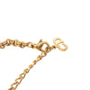 Dior Gold Plated Strass CD Logo Charm Necklace Secondhand