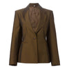 Romeo Gigli Brown-Green Wool Fitted Blazer - '90s Second hand