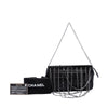 Chanel Chocolate Bar Lambskin Multi Chain Frame Clutch Secondhand