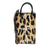 Balenciaga Mini Leopard Print Logo Shopping Phone Holder Secondhand
