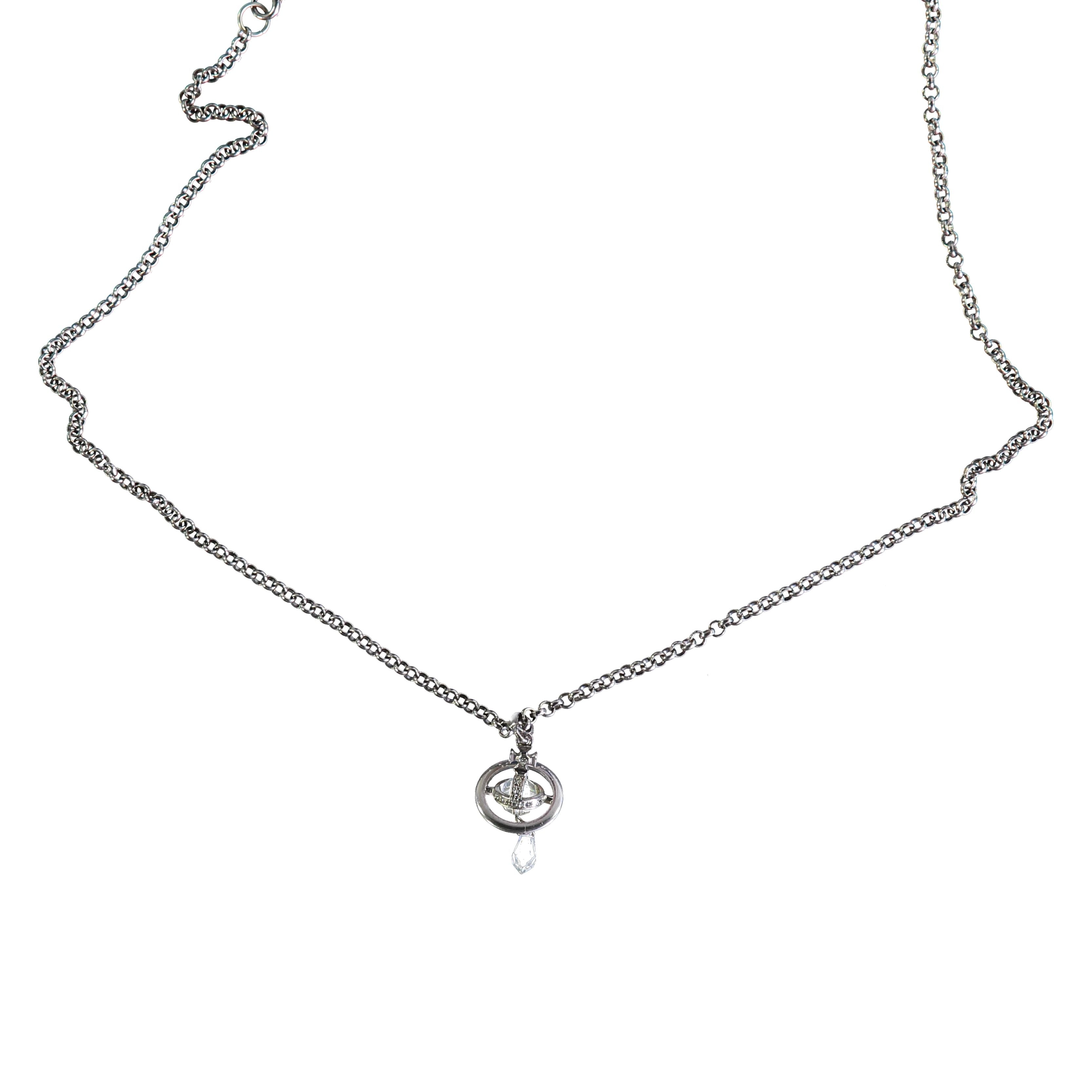Vivienne Westwood Classic Crystal Orb Chain Pendant Necklace