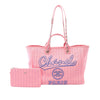 Chanel Large Canvas Pinstriped Deauville Tote Secondhand