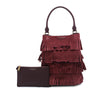 Burberry Prorsum Suede Tiered Fringe Bucket Bag Secondhand