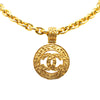 Secondhand Chanel Gold Plated CC Round Pendant Necklace
