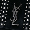 Saint Laurent Medium Studded Suede and Calfskin Monogram Sunset Crossbody Secondhand