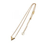 Louis Vuitton Gold Plated Essential V Pendant Necklace Secondhand