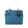 Dior Medium Denim Cannage Acrylic Handles Lady Dior Secondhand