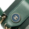 Chanel Stitched Calfskin and Grosgrain Button Up Double Zip Camera Bag Secondhand