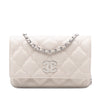 Chanel CC Quilted Calfskin Double Stitch Hamptons Wallet on Chain Secondhand