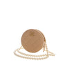 Chanel Quilted Lambskin About Pearls Round Clutch with Chain Secondhand