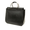 Gucci Medium Pigskin Leather Metal Ring Top Handle Bag Secondhand