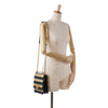 Chanel Paris New York Metallic Lambskin Striped North South Boy Flap Secondhand