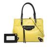 Balenciaga Mini Bicolor Leather Papier A4 Zip Around Tote Secondhand