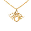 Dior Gold Plated Logo Pendant Necklace Secondhand
