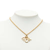 Dior Gold Plated Logo Pendant Necklace Secondhand