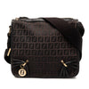 Fendi Small Zucchino Canvas F Charm Crossbody Secondhand