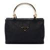 Prada Tessuto Metal Handle Bag Secondhand