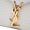 Saint Laurent Croc Embossed Leather Monogram Cassandra Clasp Bag Secondhand