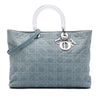 Dior Large Denim Cannage Acrylic Handles Lady Dior Secondhand