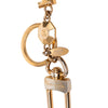 Louis Vuitton Gold Plated LV Facettes Bag Charm and Key Holder Secondhand