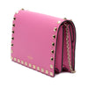 Valentino Pebbled Calfskin Rockstud Wallet On Chain Secondhand
