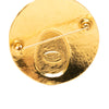 Chanel CC Gold Plated Round Gripoix Brooch Secondhand
