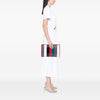Balenciaga Lambskin Striped Bazar Clutch Secondhand