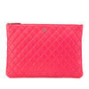 Secondhand Chanel Large Quilted Lambskin O Case Clutch