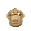 Chanel Gold Plated Logo and Enamel Floral Faux Pearl Ring Secondhand