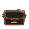 Celine Teen Triomphe Coated Canvas and Calfskin Triomphe Crossbody Secondhand