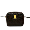 Ferragamo Croc Embossed Leather Vara Crossbody Secondhand