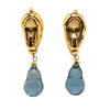 Secondhand Yves Saint Laurent Gold Plated Resin Teardrop Clip On Earrings