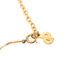 Dior Gold Plated Strass CD Logo Pendant Necklace Secondhand