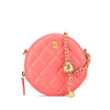 Chanel CC Quilted Lambskin Pearl Crush Round Clutch with Chain Secondhand