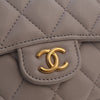 Chanel Mini Quilted Lambskin Top Handle Card Holder with Chain Secondhand
