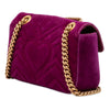 Gucci Small GG Marmont Matelasse Velvet Shoulder Bag Secondhand