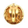 Chanel CC Gold Plated Round Clip On Earrings Secondhand