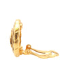 Chanel CC Gold Plated Round Clip On Earrings Secondhand