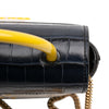 Chloé Tricolor Croc Embossed Leather Aby Lock Satchel Secondhand