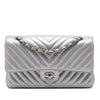 Chanel Medium Classic Chevron Iridescent Lambskin Double Flap Secondhand