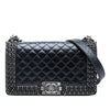 Chanel Old Medium Quilted Glazed Calfskin Chain Around Boy Flap Secondhand