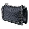 Chanel Old Medium Quilted Glazed Calfskin Chain Around Boy Flap Secondhand