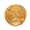 Chanel CC Gold Plated Quilted Round Brooch Secondhand