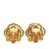 Chanel Gold Plated Faux Pearl and Rhinestones Clip on Earrings Secondhand
