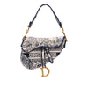 Secondhand Dior Canvas Embroidered Toile de Jouy Saddle Bag