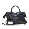 Balenciaga Mini Goatskin Motocross Classic Metallic Edge City Satchel Secondhand