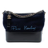 Chanel Medium Wool Paris Hamburg Embroidered Gabrielle Hobo Secondhand