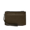Bottega Veneta Nappa Intrecciato Double Zip Wristlet Clutch Secondhand