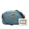 Gucci Small GG Marmont Matelasse Denim Pearly Crossbody Secondhand