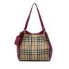 Burberry Small Haymarket Check Nylon and Calfskin Canterbury Tote Secondhand